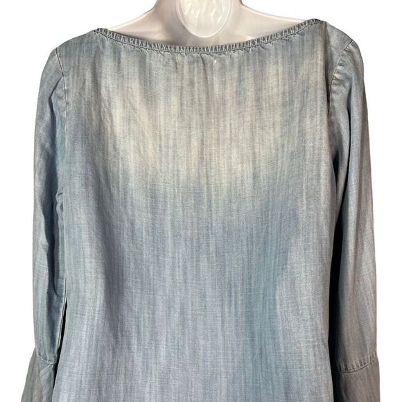 Cloth & Stone Chambray Top With Bell Sleeves Size  Small - Picture 6 of 10